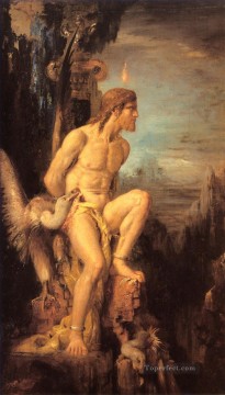 Prometeo Simbolismo mitológico bíblico Gustave Moreau Pinturas al óleo